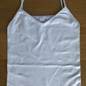 Blue V Neck form fitting Top (no tags) sz XS/S